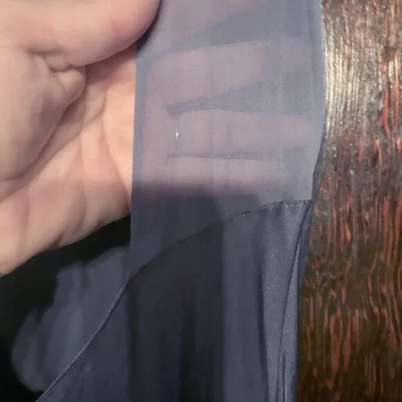 Vintage Victoria's Secret 100% Silk Open Back Gown Deep Blue Small Bridal - Picture 8 of 9